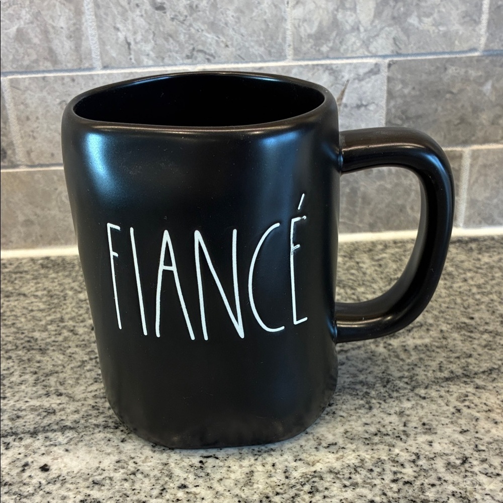 Rae Dunn Black Fiancé Mug